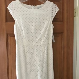 White eyelet old navy dress